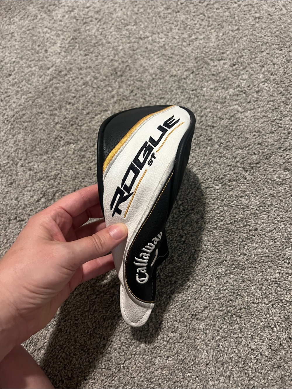 Callaway Black White Gold Rogue ST Hybrid Headcover